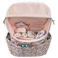 thumbnail image 6 of Baby Essentials 2 Piece Baby Diaper Backpack with Stroller Straps and Matching Changing Pad in Floral Taupe, 6 of 13