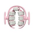 thumbnail image 1 of Rodillo de masaje de 40 ruedas, rodillo para piernas, portátil, de mano, con abrazadera para piernas, práctico para fascia Rosa, 1 of 8