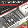 thumbnail image 2 of Organizador de cajones de cocina expandible, organizador de utensilios ajustable, organizador de cajones de cubiertos para tenedores, cocina multiusos, gris, 2 of 5