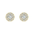 thumbnail image 3 of 1/4 Carat Diamond Halo Stud Earrings in 10K Yellow Gold, 3 of 4