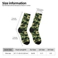 thumbnail image 2 of Pofeuu Camouflage Dinosaur Print Crew Socks, Adult Running Hiking Socks for Youth and Adult, 2 of 6