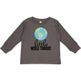 thumbnail image 3 of Inktastic Little World Traveler Boys or Girls Long Sleeve Toddler T-Shirt, 3 of 5