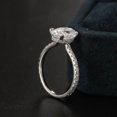 thumbnail image 4 of solitaire jewels 2.5CT Oval Moissanite Hidden Halo Engagement Ring For Women, 10K White Gold, 4 of 6