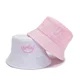 thumbnail image 1 of Sombreros de cubo de doble cara para hombres y mujeres, gorras de sol con letras de grafiti japonés para exteriores, gorras de pescador plegables de ala ancha Unisex, 1 of 5