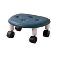 thumbnail image 2 of Tabouret à Roulettes Bas Robuste Portable Tabouret à Chaussures Siège Bibliothèque Cuisine Garage Bleu, 2 of 8