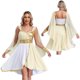 thumbnail image 3 of Disfraz de princesa griega antigua de Halloween para mujer, vestido sin mangas de Toga de Reina Deity con cremallera oculta y puños, 3 of 5