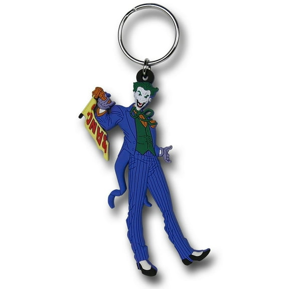 The Joker Batman Laser Cut Rubber Keychain