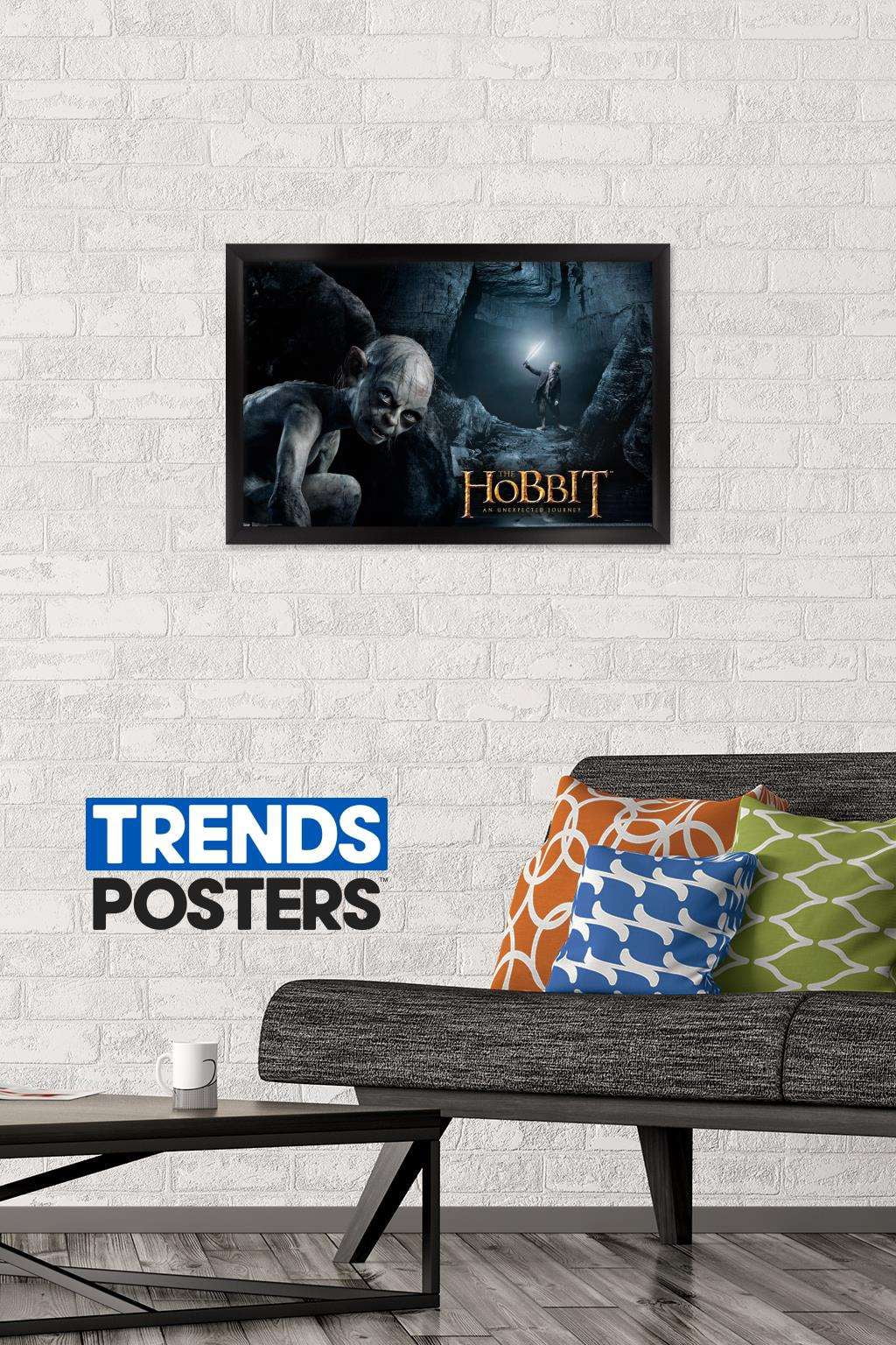 The Hobbit: An Unexpected Journey - Gollum Wall Poster, 14.725" x 22.375", Framed