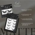 thumbnail image 5 of KISS Lash Couture Matte Black Faux Mink False Eyelashes, Strip Lashes, Matte Velvet, Black, 1 Pair, 5 of 13