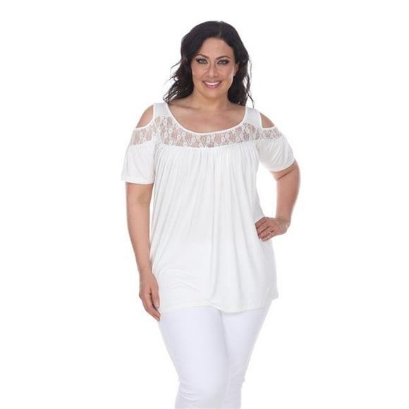 White Mark PS1204-03-2XL Plus Tunique BeExtra Largeey & Top&44; 03 - Blanc - 2 Extra Large