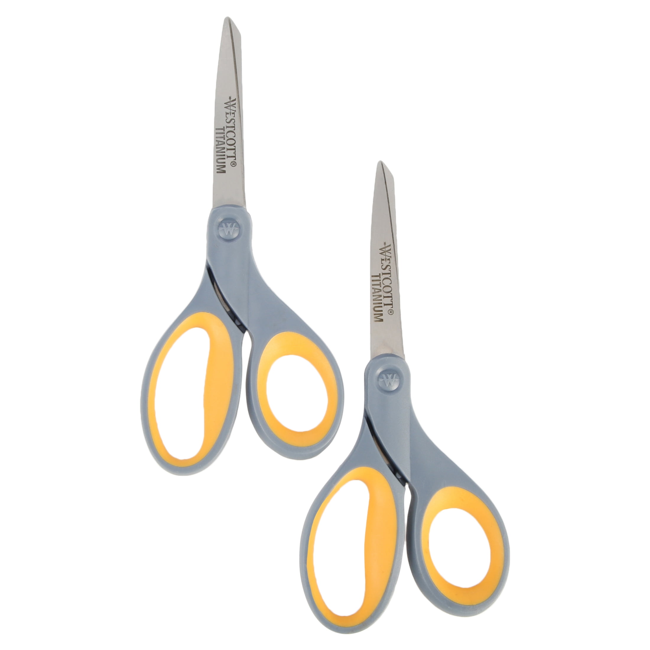 13901 Gray/Yellow 2 Scissors New Westcott 8 Titanium Bonded Scissors 