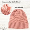 thumbnail image 3 of Britt's Knits Satin Lined Beanie Cold Weather Warm Hat - Gray (Women's), 3 of 8