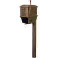 thumbnail image 2 of Special Lite Products SCT2010-SPK720-CP Traditional Curbside Mailbox with Newspaper Tube & Wellington Mailbox Post, 2 of 4