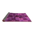 thumbnail image 2 of Ahgly Company Indoor Square Checkered Purple Modern Area Rugs, 7' Square, 2 of 4