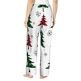 thumbnail image 3 of Naloa Buffalo Plaid Christmas Trees Print Women’s Ultra-Soft Comfy Pajama Lounge Pants with Pockets & Drawstring, 3 of 8