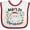 White and Red, variant on Inktastic Baby's 1st Christmas Santa with Candy Canes Boys or Girls Baby Bib