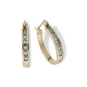 1/10 Carat Diamond Hoop Earrings
