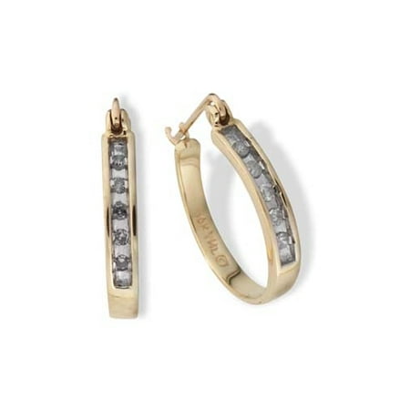 1/10 Carat Diamond Hoop Earrings