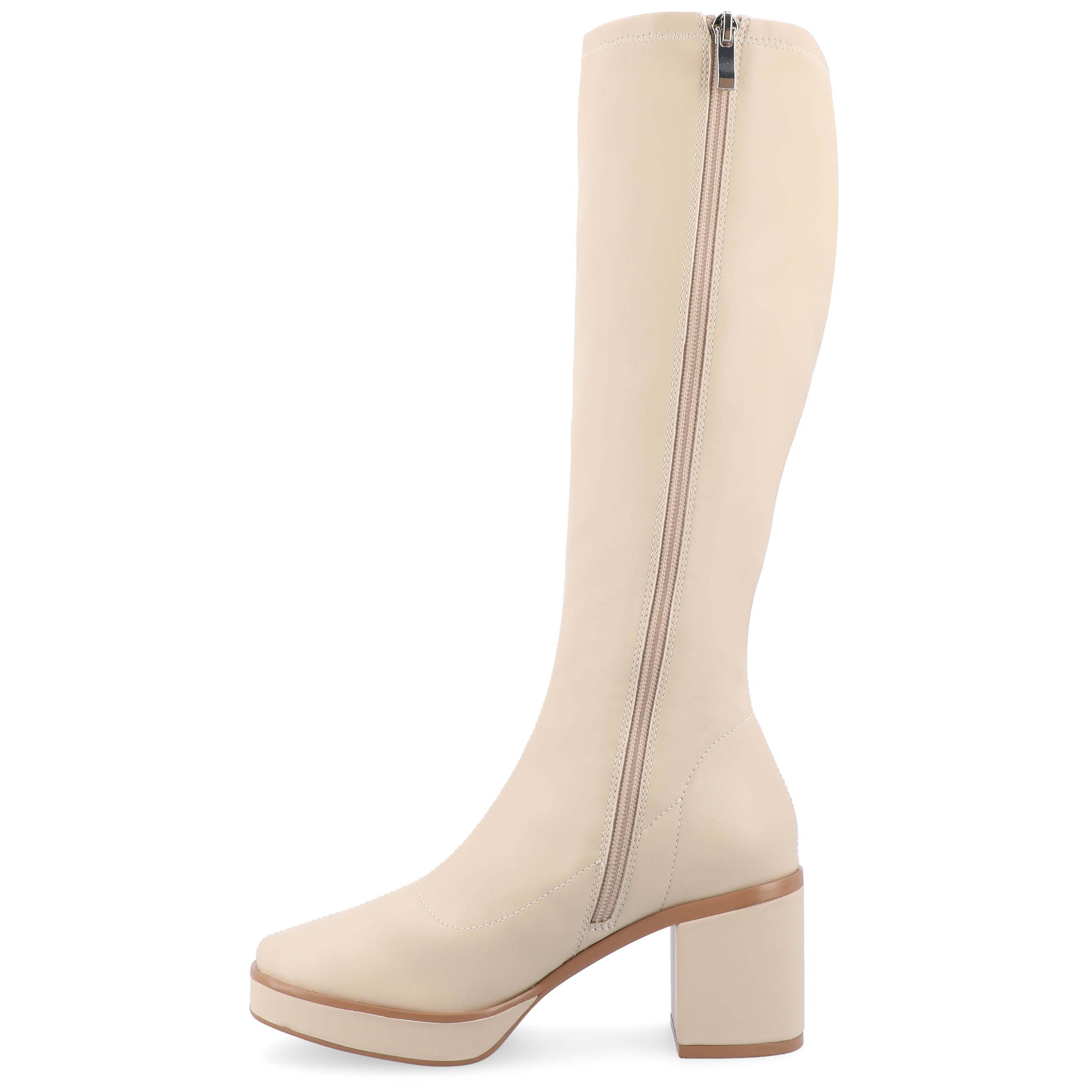 Journee Womens Alondra Platform Square Toe Boots