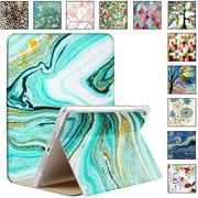 DuraSafe Cases for iPad 10.5 (PRO/Air 3) 2017/2019 MQDX2LL/A MQDT2LL/A MQDW2LL/A MUUL2LL/A MUUK2LL/A MUUJ2LL/A Slim Book Cover with AirBag Corner for Extra Shock Protection - Aqua Marble
