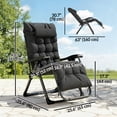 thumbnail image 3 of Outsunny Reclining Zero Gravity Chair with Adjustable Backrest, Black, 3 of 10