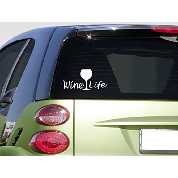 Wine Life 8" sticker *E888* wine glass wife housewife mixed drink recipe shot