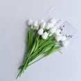thumbnail image 3 of 12 Pcs Multicolor Tulips Artificial Flowers Faux Tulip Stems Real Feel PU Tulips Easter Spring Wedding Bouquet Centerpiece Floral Arrangement Cemetery Table Décor 13.18" Tall, 3 of 7