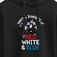 thumbnail image 3 of Dr. Seuss - Waving Banners Red White Blue - Juniors Cropped Pullover Hoodie, 3 of 6