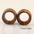 thumbnail image 4 of GKNET Wooden Ear Plugs Gauges Earrings Punk Flesh Tunnel Expanders Piercing Delicate Jewelry US-Coffee-14mm, 4 of 9