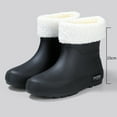 thumbnail image 7 of Censtreet Women's Short-Top Rain Boots With Removable Covers Waterproof Comfortable Height-Increasing Heel For Fall And Winter, 7 of 7