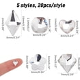 thumbnail image 2 of 100Pcs 5 Styles 6mm 7mm Sew on Rhinestones AB Rhinestones Flatback Crystal Gems Sew on Acrylic Gems Diamante with Mixed Shapes, 2 of 5