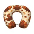 thumbnail image 2 of Memory Foam Travel Neck Pillow For Airplane Car Home Portable Soft Plush Removable Washable Cover Neck Support Pillows Colorful Turkey Pattern, 2 of 8