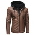 thumbnail image 2 of Chaquetas Casuales Con Capucha Para Hombre Chaquetas Con Capucha de Cuero Con Control de Acceso Con Doble Cremallera Odeerbi ODB-4, 2 of 9