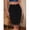 Black, variant on Black Fitted Denim Mini Skirt With Raw Hem And Button Front