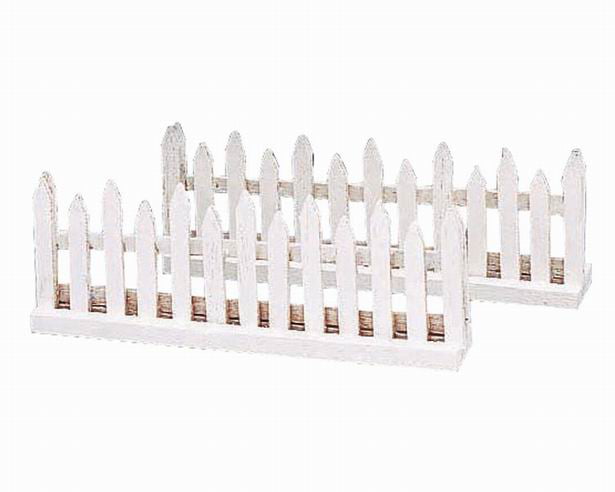Lemax Decoration White Picket Fence Christmas Birthday Cake Decorating Topper 