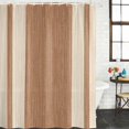thumbnail image 2 of Brown Stripes Bathroom Shower Curtains with 12 Hooks Polyester Waterproof Shower Curtain for Stalls and Bathtubs Geometric Modern Vintage Lines Simple Art Decorative Bathroom Curtain 66x72 Inches, 2 of 9