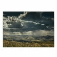 thumbnail image 1 of Rustic Cutting Board, Puffy Clouds in the Sky over Mountains Rough Valley Canyon Natural Wonders Concept, Decorative Tempered Glass Cutting and Serving Board, Small Size, Multicolor, by Ambesonne, 1 of 1