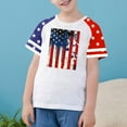 thumbnail image 2 of GERsome Unisex Kids Short Sleeve T-Shirts Crewneck 4th of July Patriotic Tops American Flag Graphic Tees for Boys and Girls, 7-8 Years, 2 of 4
