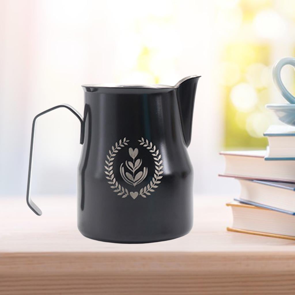 Stainless Steel ing Jug Latte Art Jug black 350ml