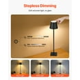 thumbnail image 4 of VEVOR Cordless Table Lamp 2 PCS Rechargeable Battery Desk Lamp Adjustable Height Black, 4 of 9