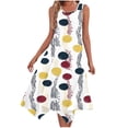 thumbnail image 2 of Ovzne Robes d'Été pour Femmes 2025 Robe Dames Mode d'Été Imprimée Sans Manches Col Rond Robe Débardeur Décontractée Robe Grande Taille Robe Imprimée Liquidation, 2 of 7