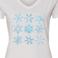 thumbnail image 4 of Inktastic Winter Snowflakes Women's V-Neck T-Shirt, 4 of 5
