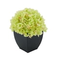 thumbnail image 5 of Faux Hydrangea in Black Tapered Zinc Cube Sage, 5 of 5