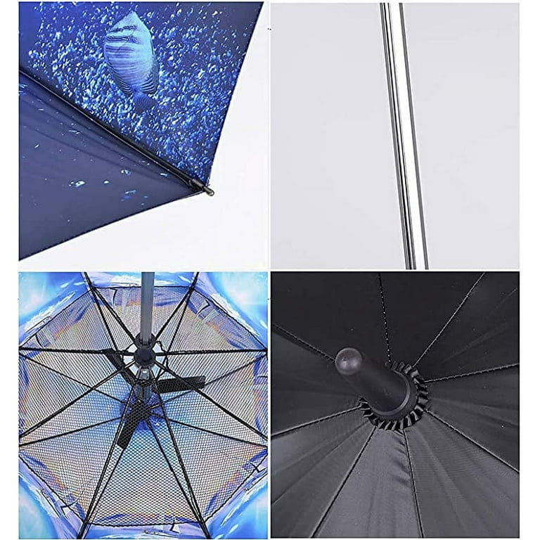 Sun Umbrella Built in Fan and Mister System, UPF 50+ Stick Umbrellas  Perfect for Festivals, Amusement Parks, Sporting Events, Patio Garden 