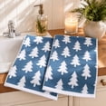 thumbnail image 6 of Rysoverian 2 Pcs Christmas Tree Hand Towels Soft Absorbent Fingertip Towels Holiday Kitchen Bathroom Decor, 6 of 7