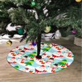thumbnail image 2 of FMSHPON Christmas Tree Santa Claus Snowman Xmas Christmas Tree Skirt Stand Mat for Holiday Party Decoration Indoor Outdoor 48 inches, 2 of 3