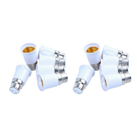 

12 x Bayonet BC Cap B22 To E27 ES Screw Light Bulb Lamp Base Socket Converter Extender Adaptor Holder