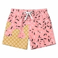 thumbnail image 4 of WhouRiu Boys Summer Casual Shorts Ice Cream Print Drawstring Waist Baggy Beach Shorts 2-14 Years, 4 of 4