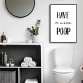 thumbnail image 5 of Black and White Bathroom Poster Funny Bathroom Quote Wall Art  Cute Canvas Print Wall Decor Minimalist Toilet WC Artwork, 5 of 6