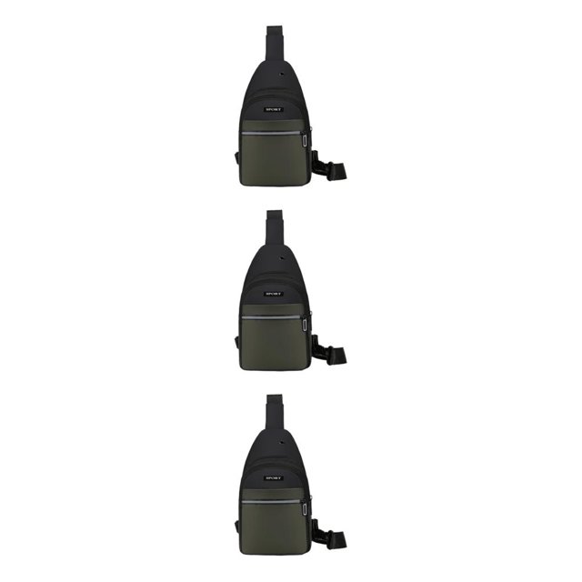 VONKY Large Capacity Chest Pack Bag Hands Free No Burden Polyester Outdoors Chest Bags Chest Bag For Men Easy To Carry green 3Set
